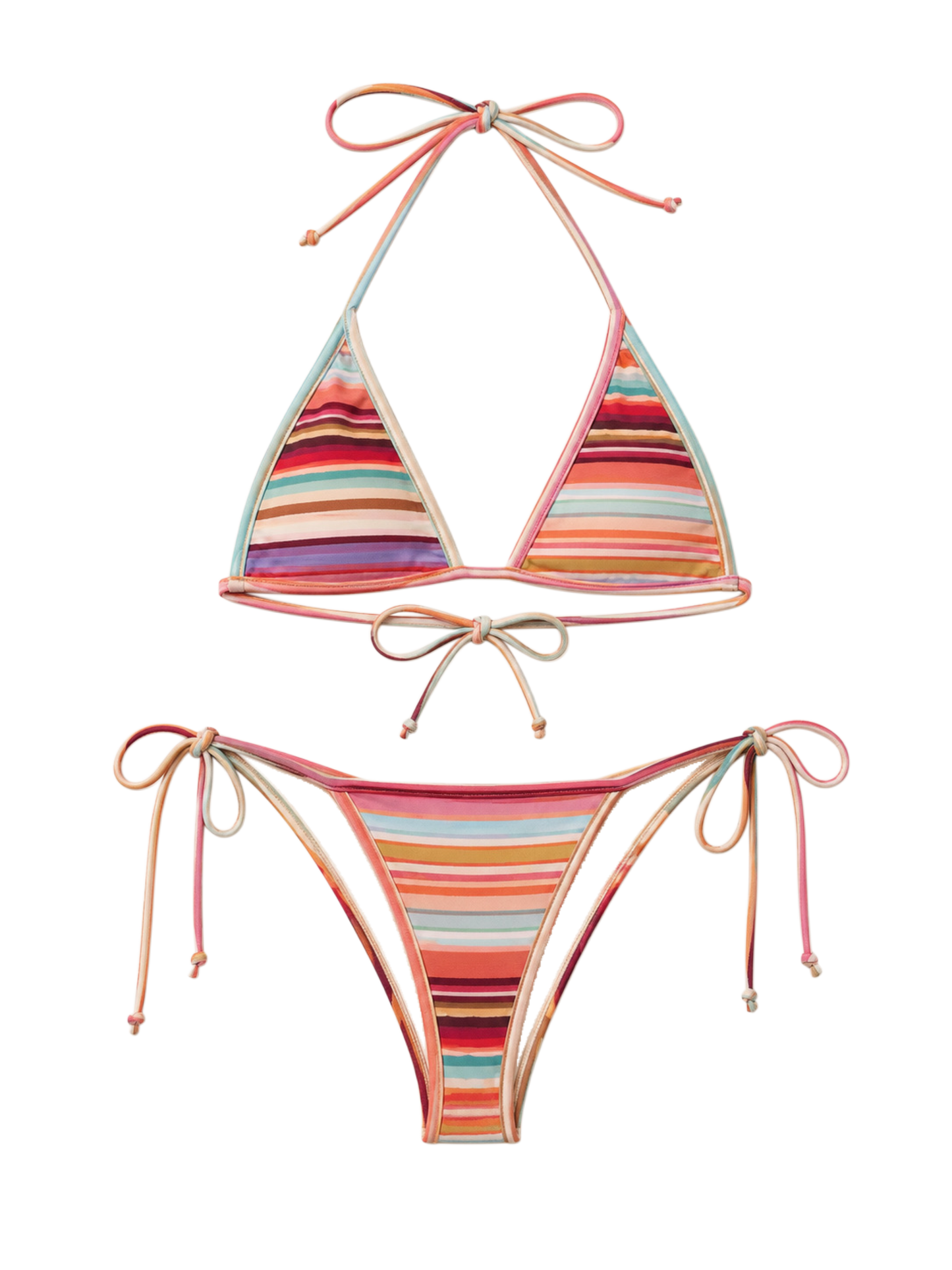 striped bikini
