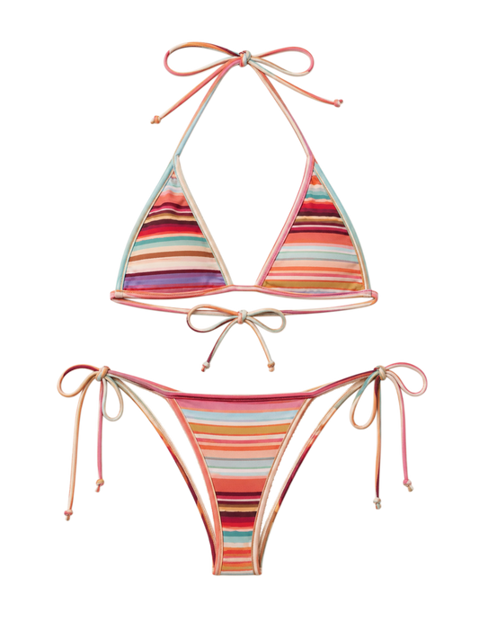 striped bikini